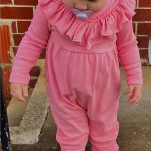 Adorable Pink Ruffled toddler jumper Kate Quinn